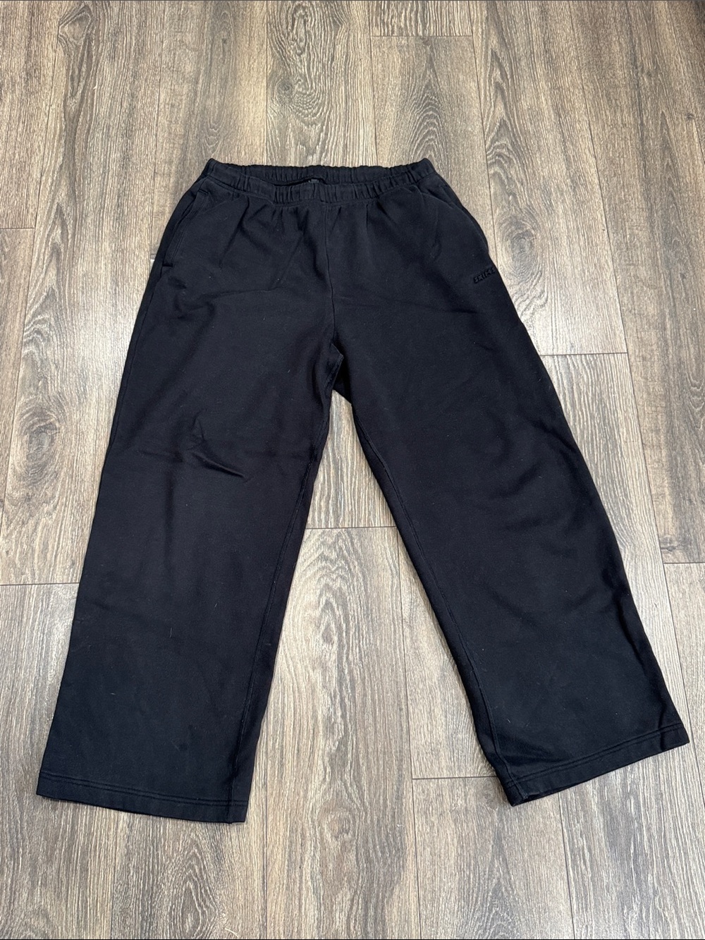 SKIMS Black Wide-Leg Lounge Pants